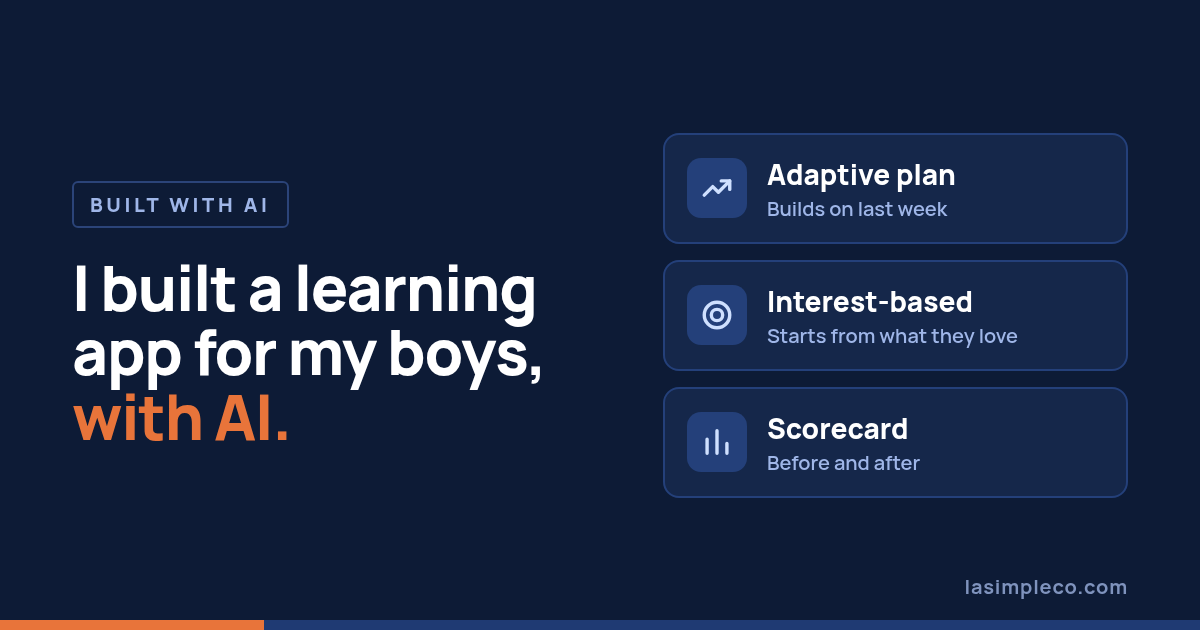 Using today's AI tools, I orchestrated and built a learning app for my boys